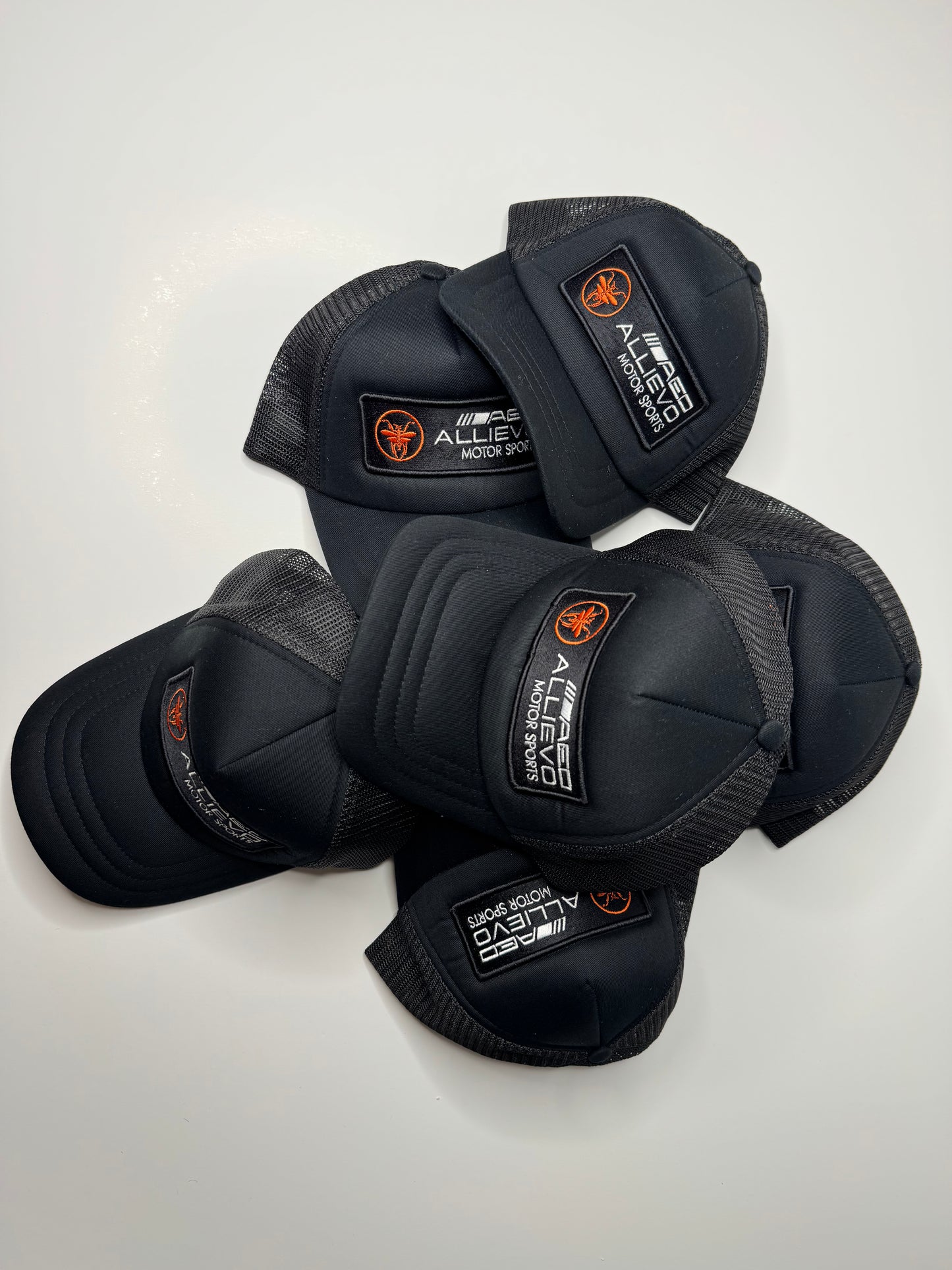 "ALLIEVO MOTOR SPORTS" BLACK TRUCKER CAP