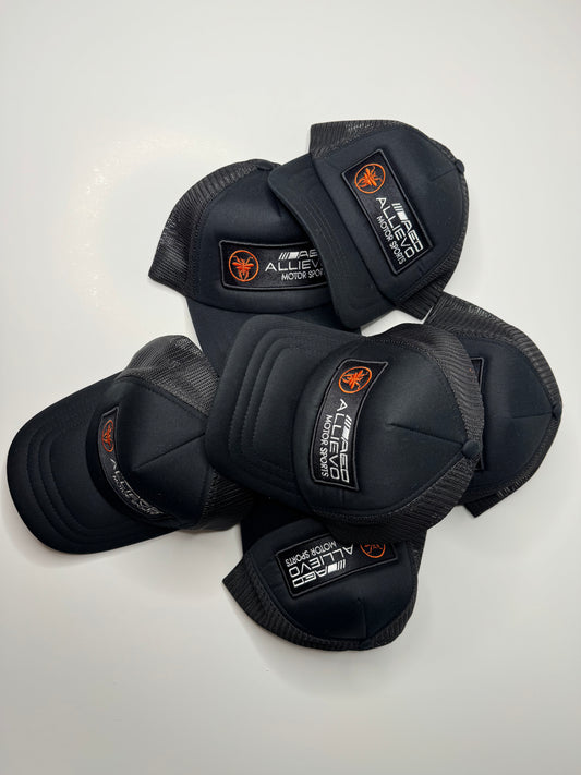 "ALLIEVO MOTOR SPORTS" BLACK TRUCKER CAP