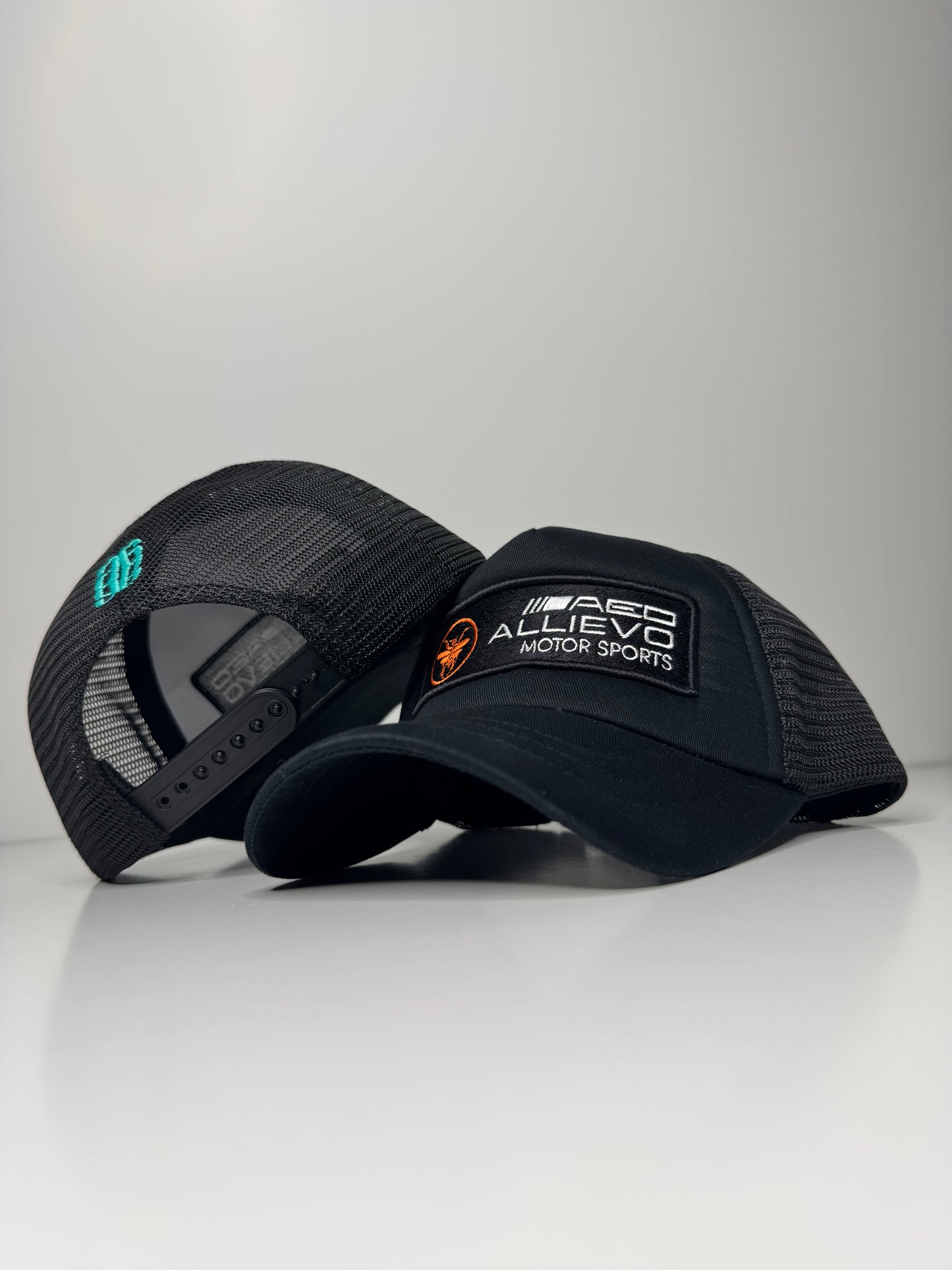 "ALLIEVO MOTOR SPORTS" BLACK TRUCKER CAP