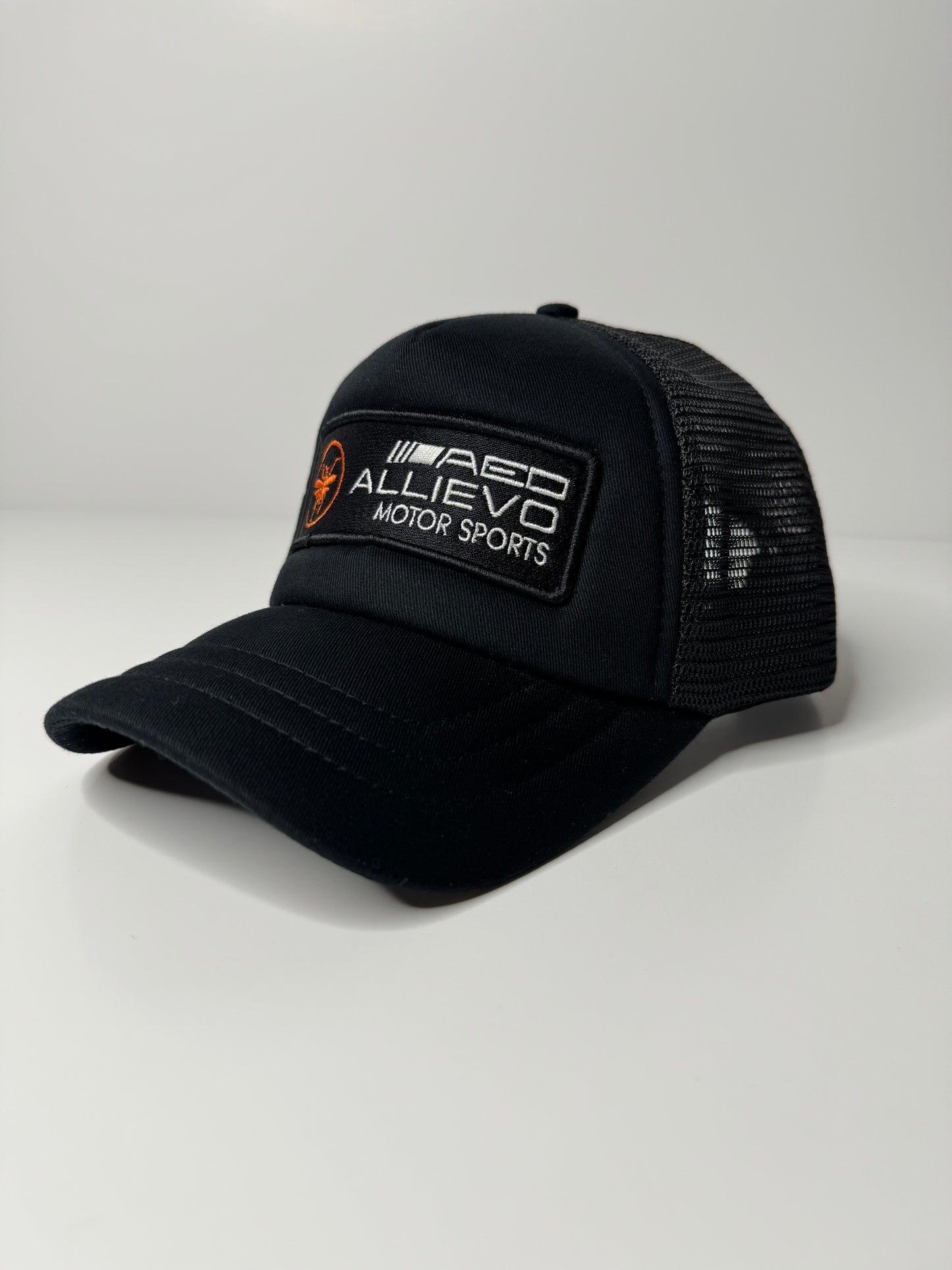 "ALLIEVO MOTOR SPORTS" BLACK TRUCKER CAP